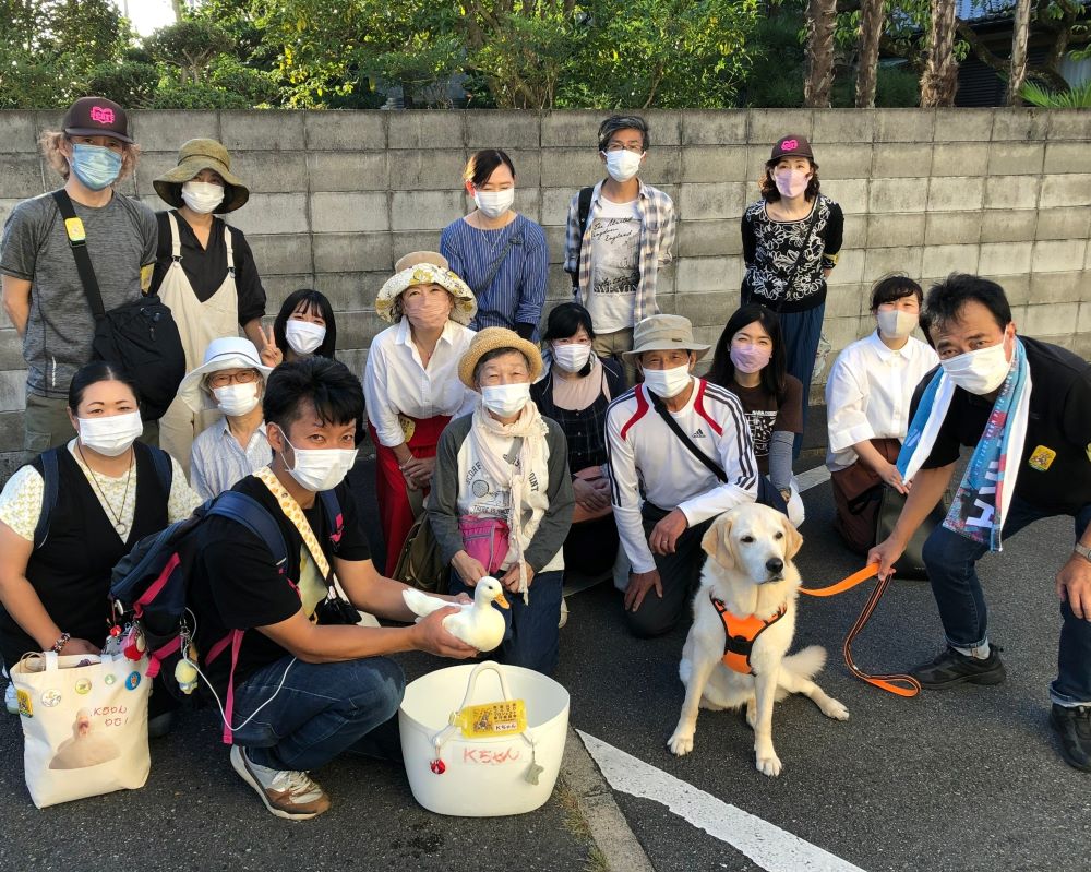 9月の奈良公園ゴミゼロウォーク参加者で記念撮影